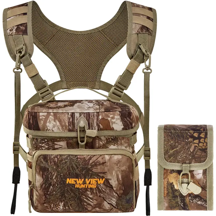 NOUVEAUX VIEW Bino Packs pour la chasse, sac de poitrine avec harnais à sangles binoculaires avec po