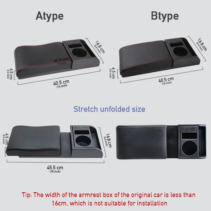 SEAMETAL – boîte d'accoudoir de voiture, Extension de coude, repose-bras universel pour voiture, ave