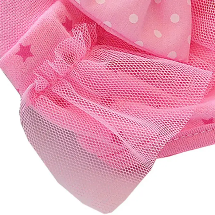Pantalon hygiénique pour chien, en coton, avec nœud mignon imprimé, lavable, réutilisable, élastique, short physiologique pour animaux de compagnie, chiots