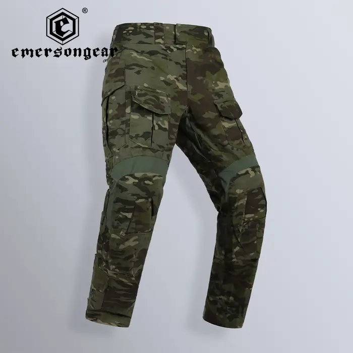 EMERbly GEAR-Pantalon d'entraînement de chasse, avec genouillères, Tropic Multi-camouflage, pour jeu
