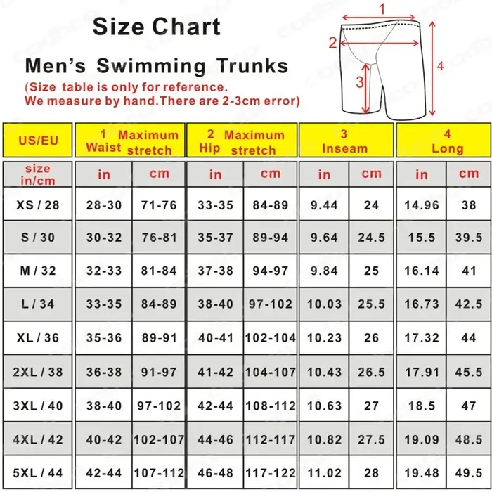 Nouveau maillot de bain athlétique pour hommes, motif dessin animé, short de natation durable pour l