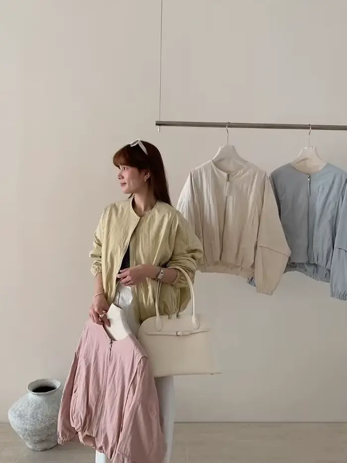Style coréen couleur unie femmes manteau ample haute rue printemps Bomber veste manteau femmes mode vêtements