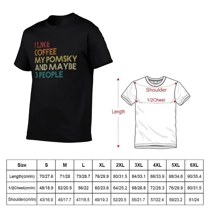 T-shirt en coton décontracté léger et respirant avec citation drôle pour hommes, idéal pour les amateurs de café et les propriétaires de chiens Pomsky, adapté à toutes les saisons et occasions quotidiennes