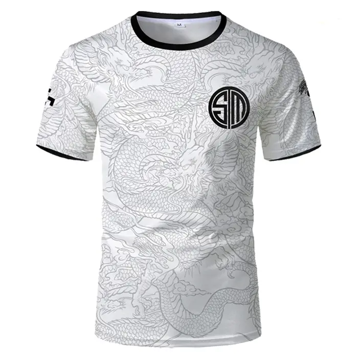 E-sport jeu équipe uniforme Tsm hommes formation respirant séchage rapide sport tops dragon motif mode surdimensionné t-shirt enfants