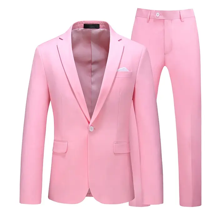Costume Homme 2 Pièces Rouge 2026, Ensemble de Mariage et de Soirée (Veste et Pantalon), Taille Asia