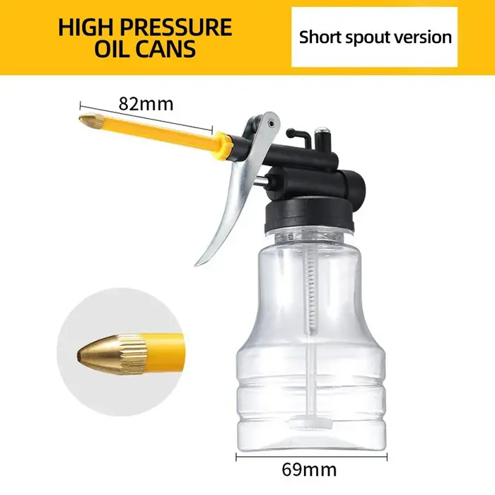 ‌ Pistolet à huile lubrifiante portable – Pompe en plastique transparent de 250 ml pour voitures, mo