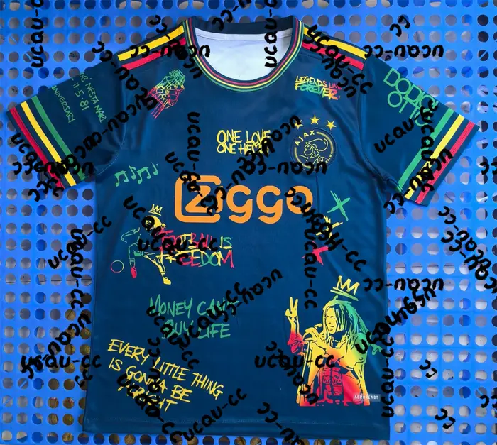 Maillot de football pour homme Ajax 2026, T-shirt de football, Édition spéciale Bob Marley, Vêtement