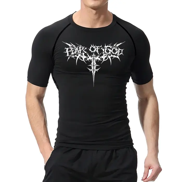Chemises de Compression graphiques pour hommes, manches courtes, protection contre les éruptions cut