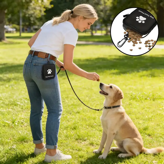 Sac de dressage pour chien multifonctionnel étanche et portable pour récompenses et friandises idéal pour les voyages et le transport d'accessoires pour animaux