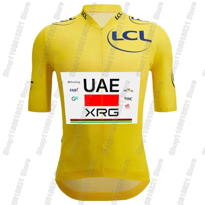 Ensemble de maillot de cyclisme Tour de France 2026 Équipe Émirats Arabes Unis Champion du Monde Tad