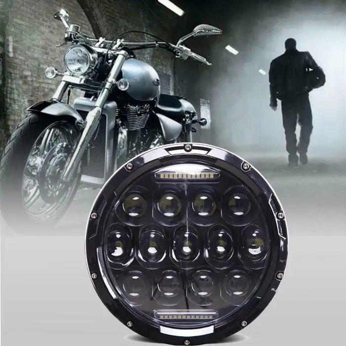 Lampe de Sauna LED pour Moto, Clignotant Rond DRL, Halo, Electra Street, Foetal de Road King, 7 Pouc