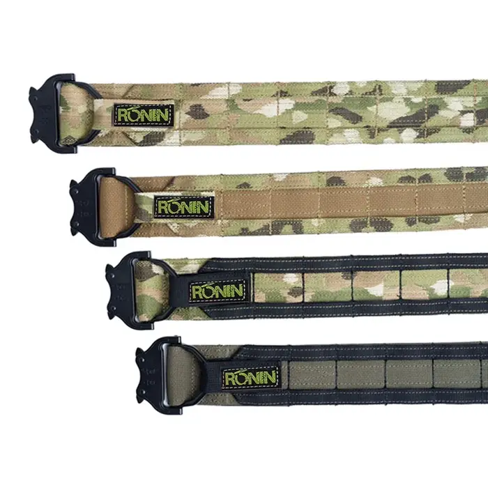 Ceinture tactique camouflage 2 pouces à libération rapide métal laser MOLLE pour chasse équipement