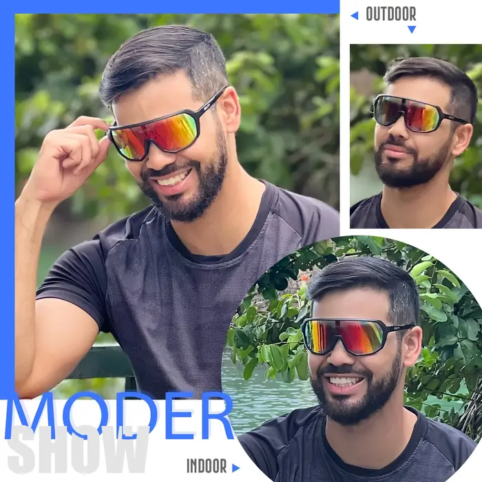 Lunettes VTT et vélo UV400 pour hommes conduite protection sports outdoor randonnée