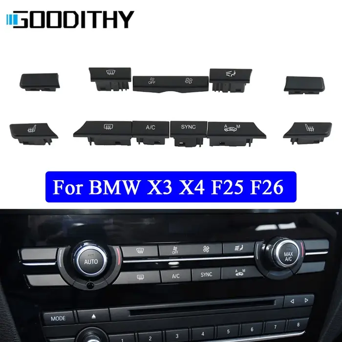 Boutons de contrôle du Volume de l'air conditionné, pour tableau de bord de voiture, pour BMW X3 X4 