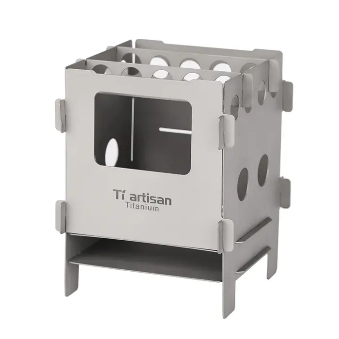 Tiartisan-Poêle à bois pliante en titane EDC, DCBurners, Ustensile de cuisine portable ultraléger, W