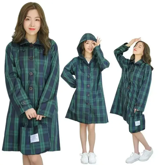 Manteau de Pluie observateur et Respirant pour Femme et Homme, Poncho Imperméable Vert, Coupe-Vent