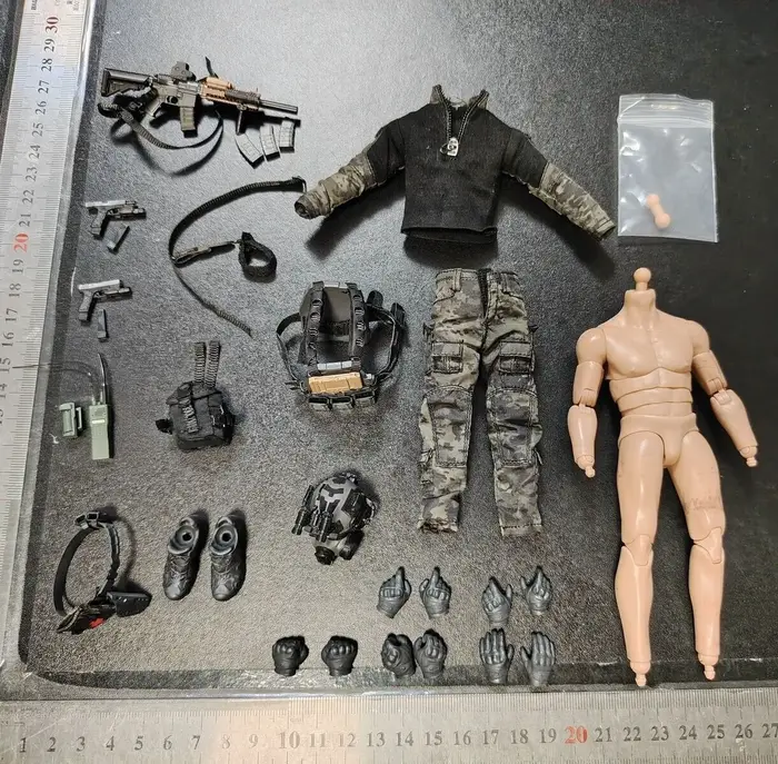 Modèle d'accessoires de soldat à l'échelle 1/12 pour les forces spéciales Black Operation SA01 de 6 pouces