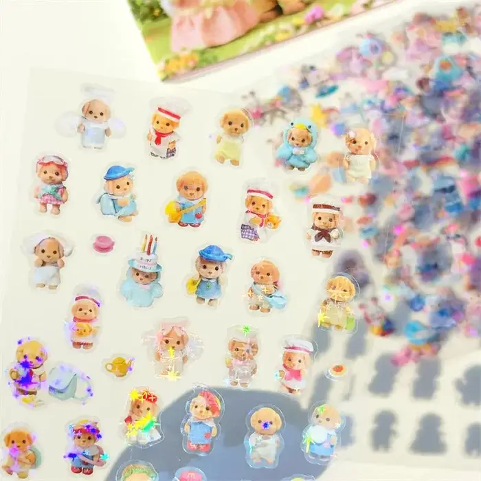 Mini autocollants de dessin animé, 8 feuilles, autocollants découpés, matériel pour manuels d'anime,