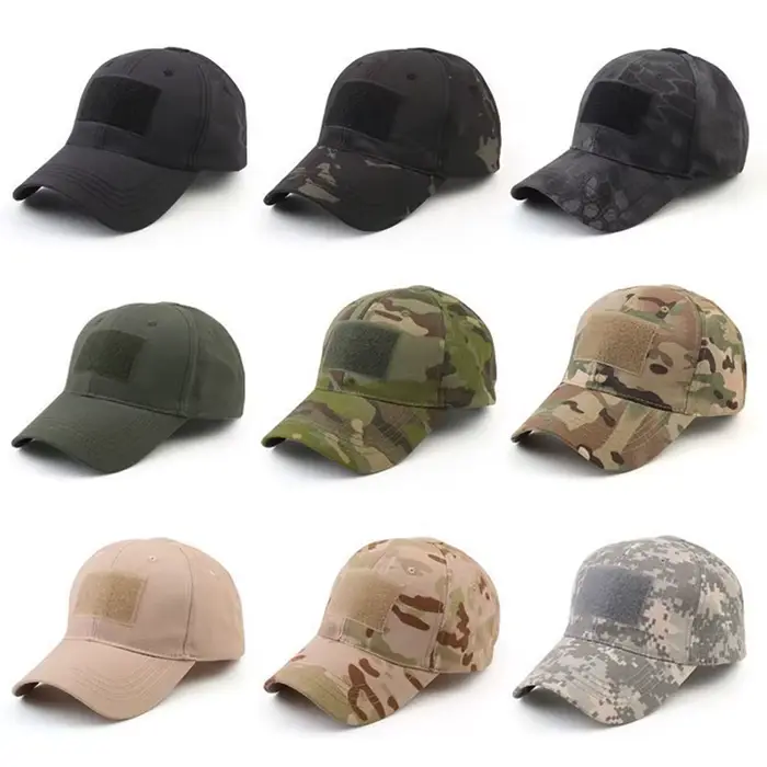 Casquette militaire camouflage réglable pour paintball, combat et activités tactiques outdoor