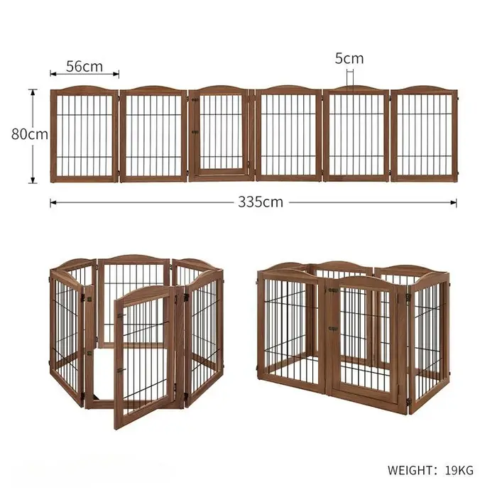 Clôture en bois pour animaux de compagnie, clôture pour chien, combinaison libre, isolation pour ani