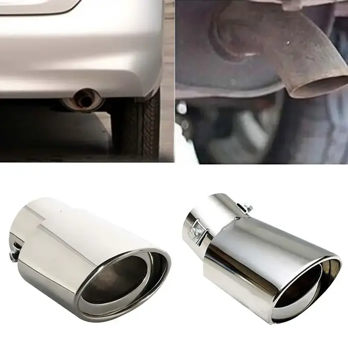 Embout de silencieux d'échappement universel rond en acier inoxydable, pour Fiat Fiorino 595 500 520