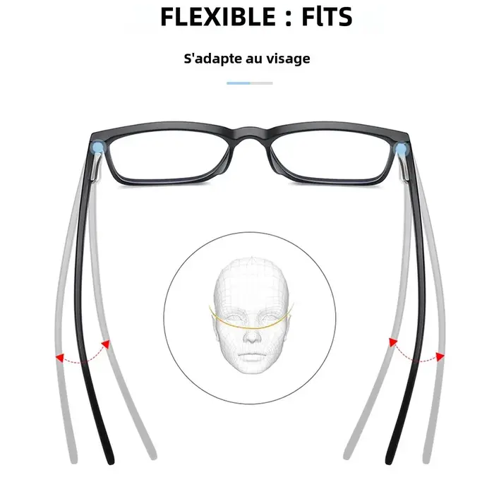 VIVIBEE 2026 Lunettes anti-lumière bleue carrées pour hommes