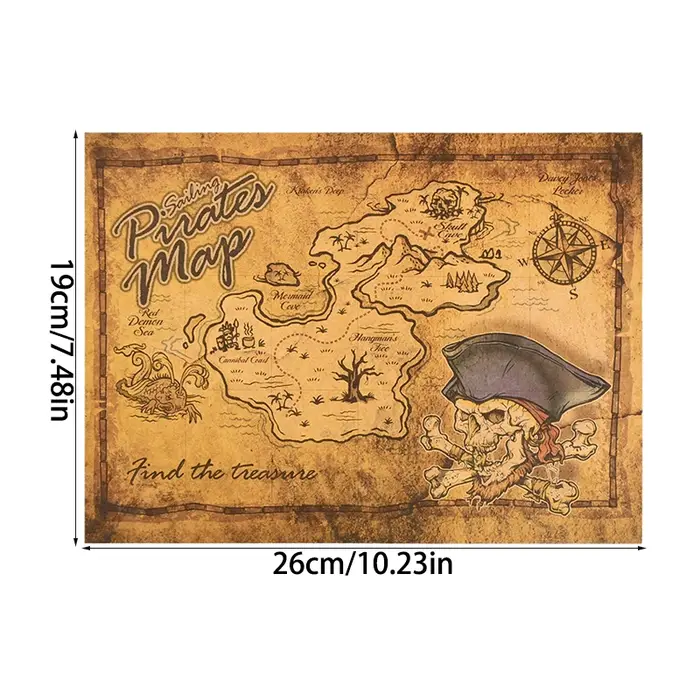 Carte de la Sagesse de l'Aventure 7.5 pour Enfant, Fournitures de ixd'Anniversaire à Thème, Décor d'