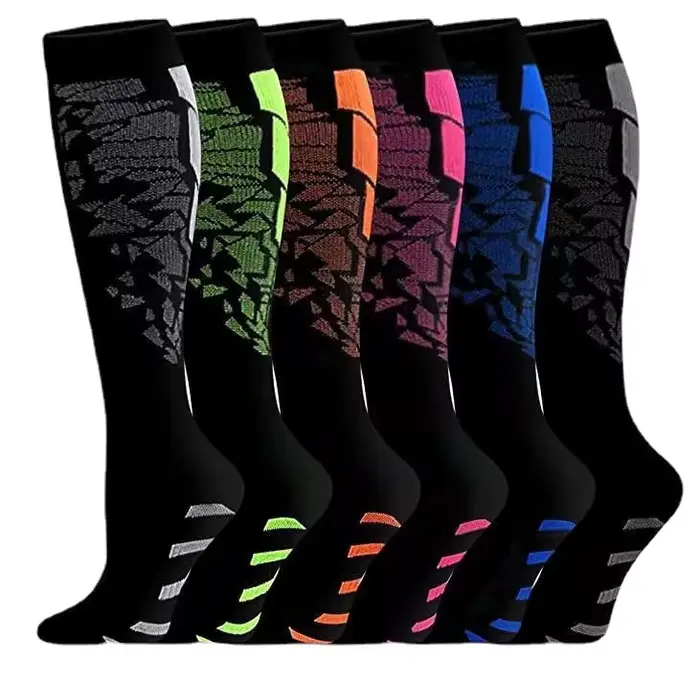 Chaussettes Compression Cuivre Homme Femme - Circulation Sanguine Running Randonnée Récupération Vol Avion