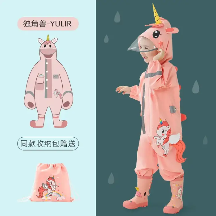 Combinaison imperméable à capuche pour enfants de 1 à 10 ans, vêtements de pluie et pantalons pour b
