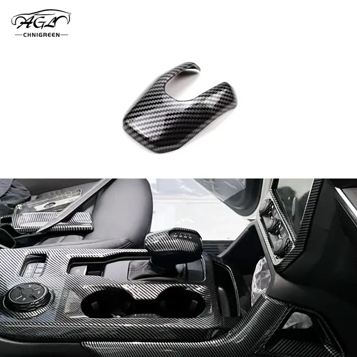 Couvercle décoratif intérieur en fibre de carbone ABS pour Ford Ranger Cloest, couvercle de pommeau 