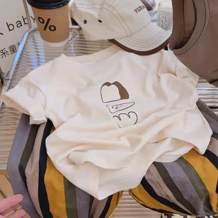 Vêtements pour enfants filles garçon vêtements 2 à 8 10 ans T-shirts à manches courtes enfants enfan