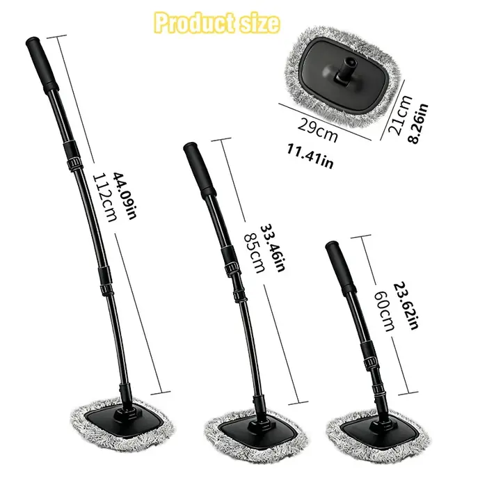 Nouveau vadrouille de lavage de voiture brosse de nettoyage télescopique longue poignée vadrouille d