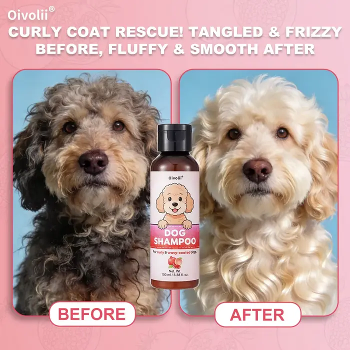 Shampooing pour chien démêlant et hydratant pour poils bouclés et ondulés
