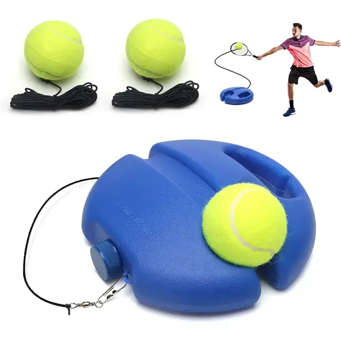 Entraîneur de tennis avec 1 balle de tennis pour débutant, ensemble de rebondisseur de tennis pour l'auto-entraînement, équipement d'entraînement auxiliaire pour club