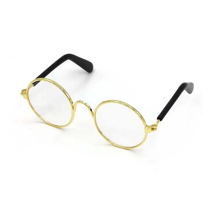 Lunettes rondes vintage pour animaux de compagnie, joli accessoire de photo pour chien et chat