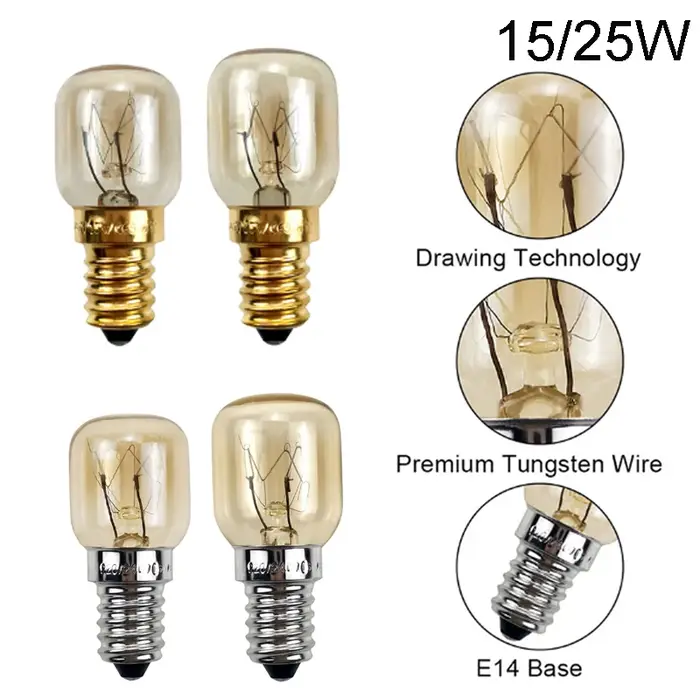 Ampoules de four à micro-ondes résistantes à 300, lampe à vapeur à filament de tungstène, haute temp