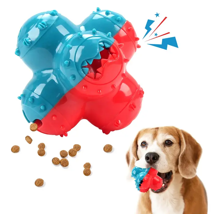 Jouet sonore hypoallergénique pour chiens, avec dentifrice intégré, couleurs variées pour amuser et entretenir la santé bucco-dentaire de votre animal de compagnie