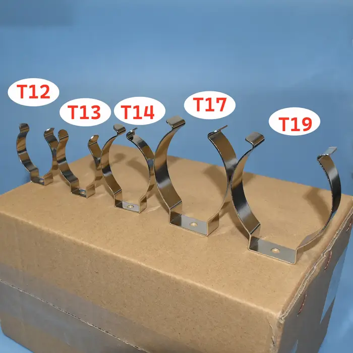Clips de Tube lumineux LED en acier au manganèse T12 T13 T14 T17 T19, fixation d'ampoule, support de