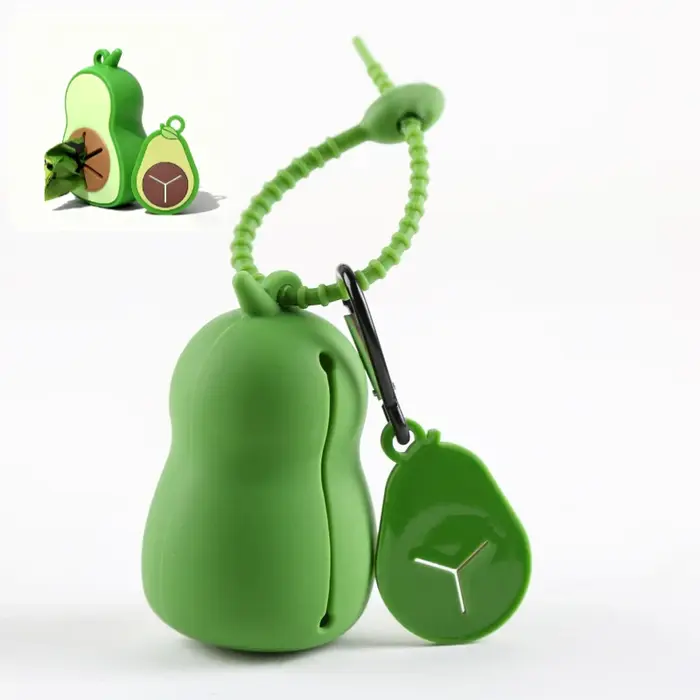 Distributeur de sacs à déjections canines en forme d'avocat