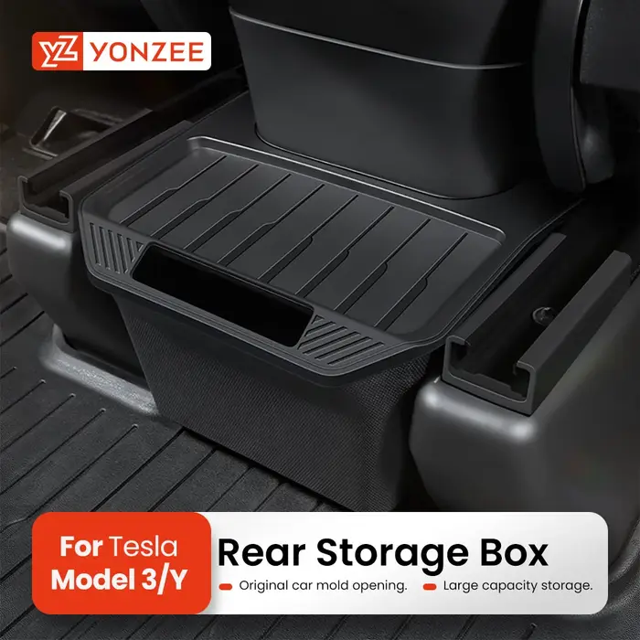 YZ pour Tesla modèle Y 2021-2025 jénieur sous le siège boîte de rangement support de tiroir voiture 