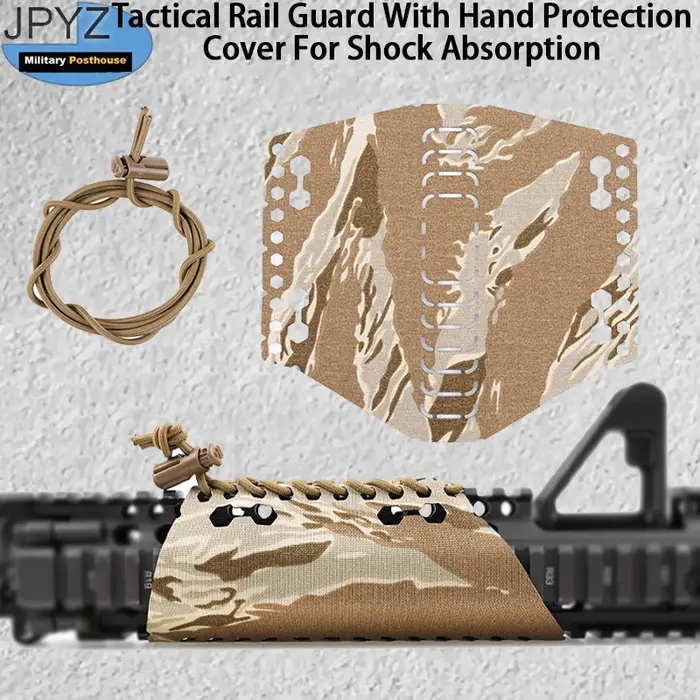 Garde de rail tactique avec couvercle de protection des mains pour l'absorption des chocs