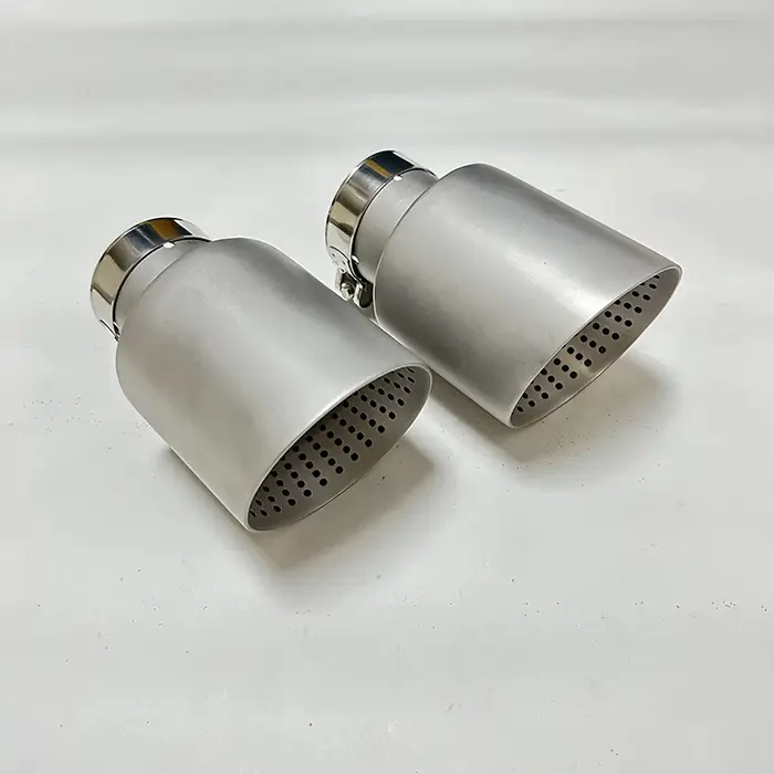 1 pièces accessoires de voiture buse d'échappement mat 304 acier inoxydable système de silencieux de