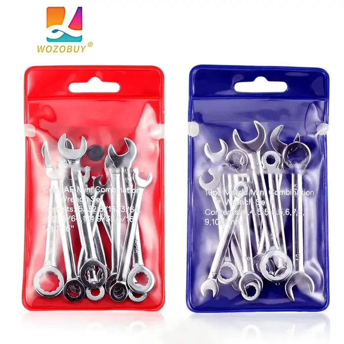 Mini jeu de clés d'allumage métriques ou pouces, jeu de clés d'extrémité ouvertes et de boîte, petit