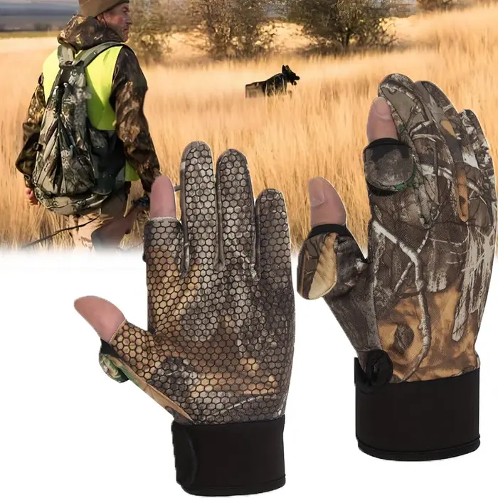 Gants de chasse tactiques tactiles hiver automne pêche sport plein doigt anti-dérapant protection