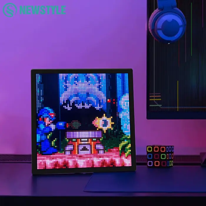 LED Pixel Matrix Bluetooth affichage intelligent 64x64 RGB panneau de lampe numérique bricolage Art 