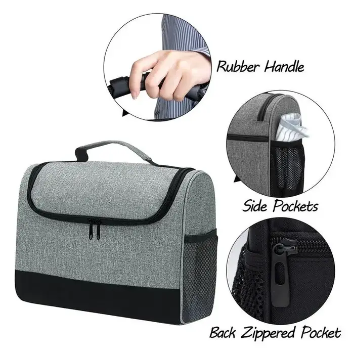 Mallette de transport pour barman en nylon rouge avec poignée antidérapante et espace de rangement multiple pour les outils de bar à domicile et pour les événements en plein air