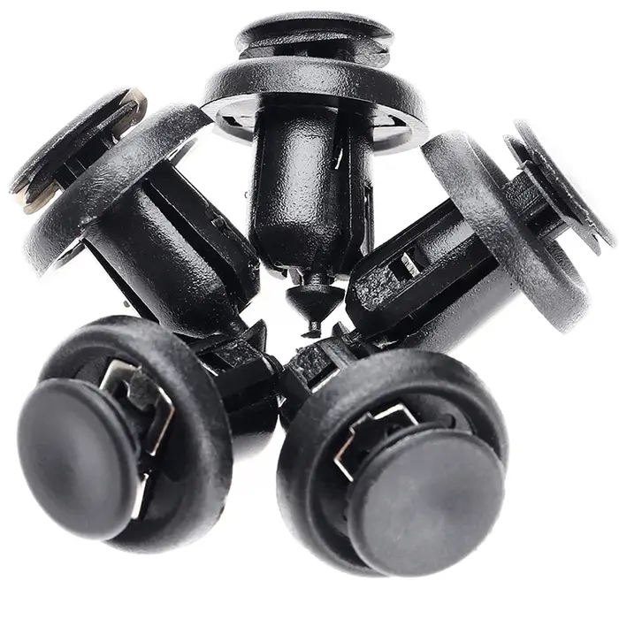 Clip de retenue de pare-chocs avant de voiture, 50 pièces, Type poussoir, trou de 10mm, Clip en plas