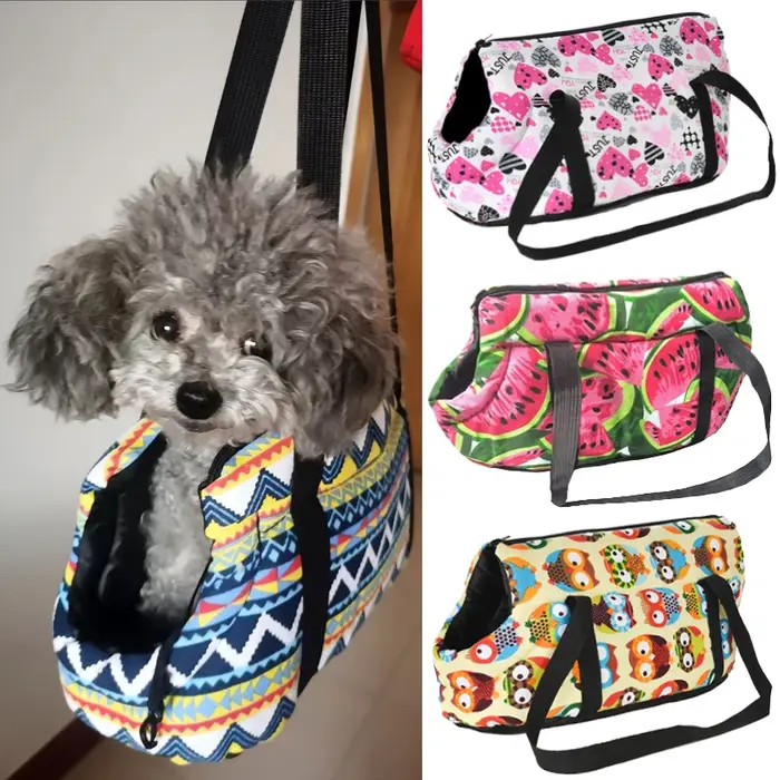 Porte-chien pour petits chiens chats Portable côté souple Yorkshire sac à dos hiver polaire chiot sac à main carlin animal de compagnie voyage sac de Transport