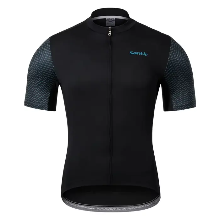 Santic-Maillot de Cyclisme à Manches Courtes pour Homme, Vêtement Confortable, VTT, Taille Asiatique