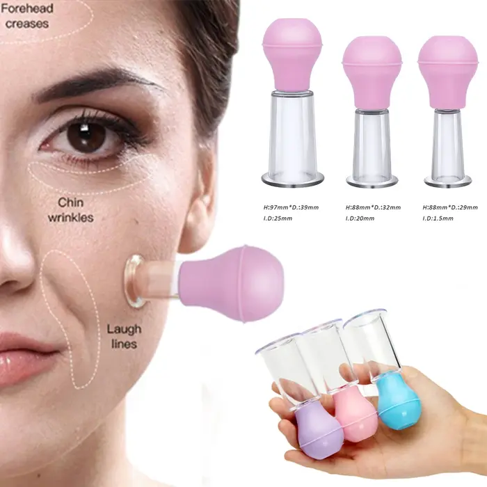 Ventouses de massage facial PVC pour lifting cutané et réduction de la cellulite corporelle